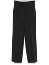 Rohe Wide-leg Wool Trousers In Black