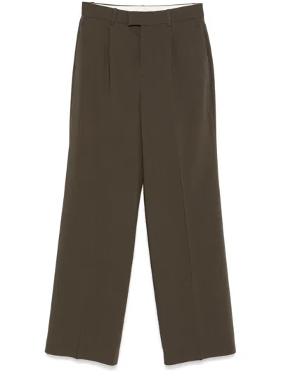 Rohe Single-pleated Trousers In Black