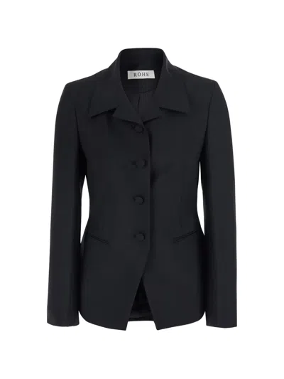 Rohe Single-breasted Buttoned Blazer In Black