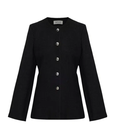 Rohe Single-breasted Casual Jacket In Black