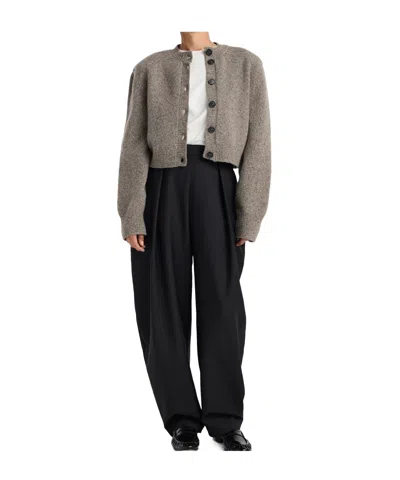 Rohe Single-breasted Knit Cardigan In Gray