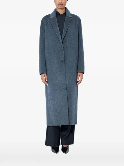 Rohe Single-breasted Long-sleeve Coat In Blue