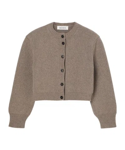 Rohe Single-breasted Sweater In Brown