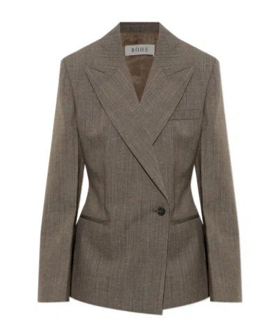 Rohe Single-button Suit Jacket In Brown