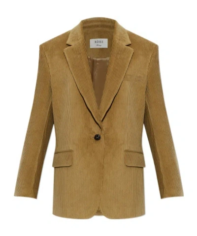 Rohe Róhe Corduroy Single-breasted Blazer In Brown