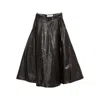 Rohe Leather A-line Skirt In Black