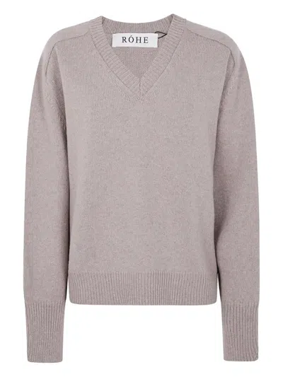 ROHE SLEEVE WRAP JUMPER,416.23.320 241.372 TAUPE MELANGE