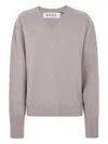 Rohe Sleeve Wrap Wool Jumper In Gray