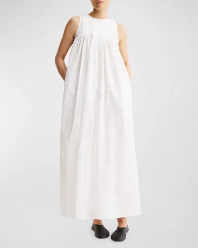 Rohe Sleeveless Pleated A-line Dress In White
