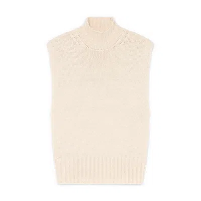 Rohe Sleeveless Turtleneck In Cream