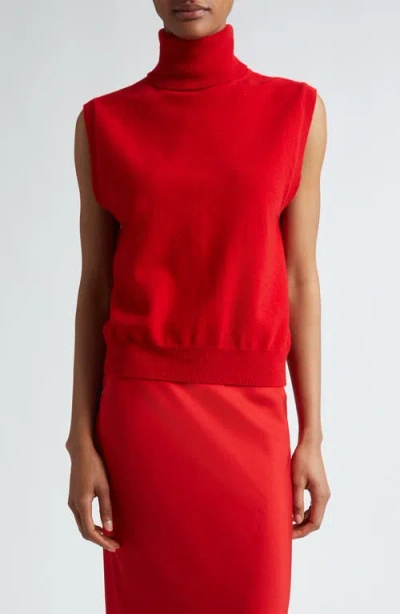 Rohe Sleeveless Turtleneck Sweater In Red