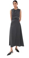 Rohe Sleeveless Twisted Dresss Dark Grey Melange In Gray
