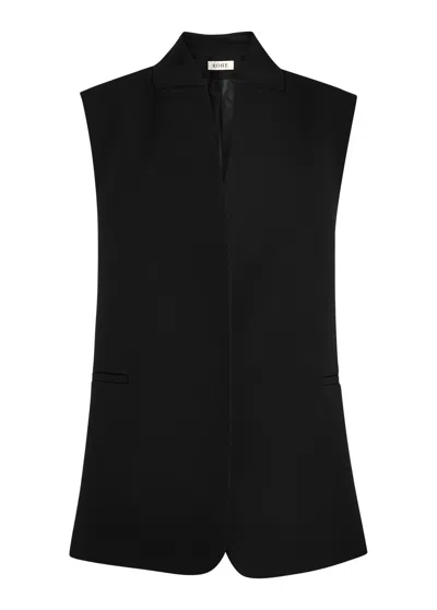 Rohe Sleeveless Wool-blend Jacket In Black