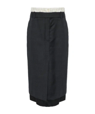 Rohe Slit Skirt In Gray