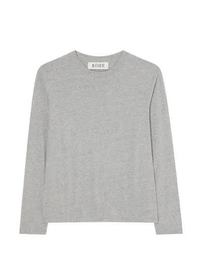 Rohe Slub Melange T-shirt In Gray