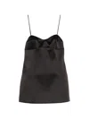 Rohe Paneled Duchesse-satin Peplum Bustier Top In Black