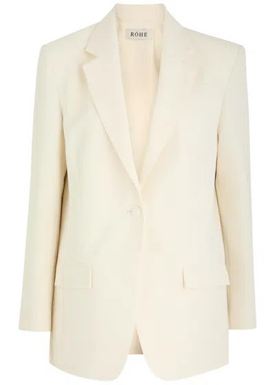 Rohe Split Twill Blazer In Off White