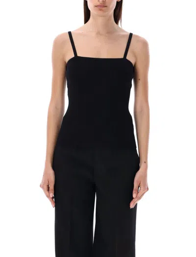 Rohe Róhe Squared Shaped Knitted Tank Top In Black