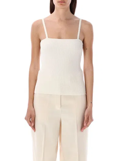 Rohe Róhe Squared Shaped Knitted Tank Top In Off White