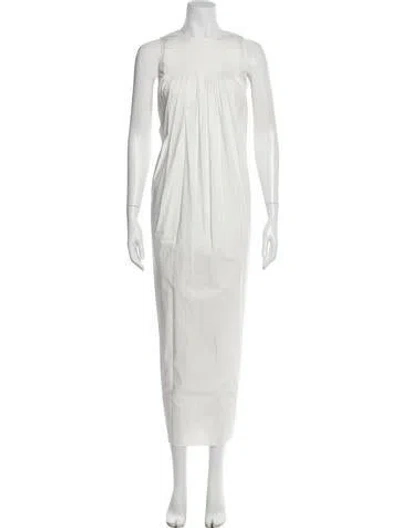 Pre-owned Rohe Square Neckline Long Dress In White