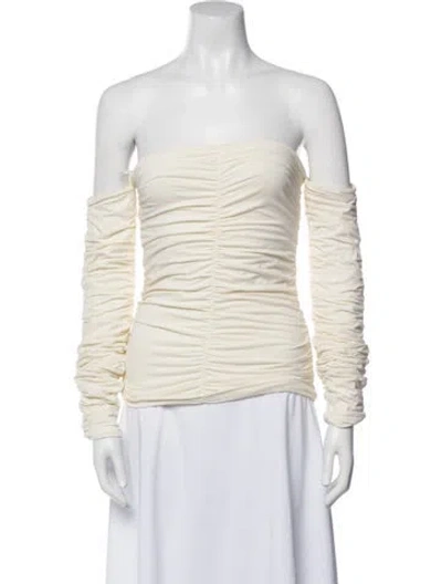 Pre-owned Rohe Square Neckline Long Sleeve Top W/ Tags In Neutral