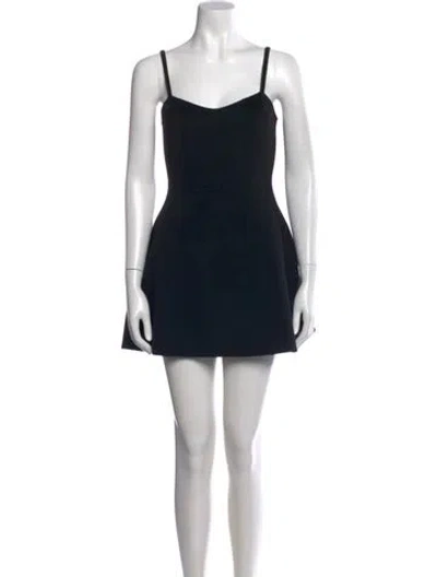 Pre-owned Rohe Square Neckline Mini Dress In Black