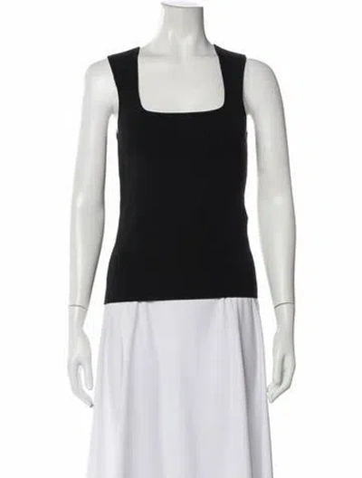 Pre-owned Rohe Square Neckline Sleeveless Top In Black