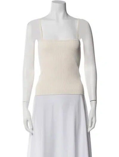 Pre-owned Rohe Square Neckline Sleeveless Top In Neutrals