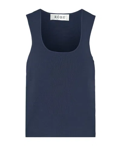 Rohe Square-neck Sleeveless Top In Blue
