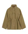 Rohe Stand-up Collar Coat In Green
