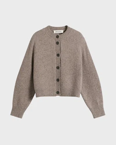 Rohe Róhe Statement Mouliné Cardigan In Taupe