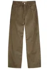 Rohe Straight-leg Corduroy Trousers In Green