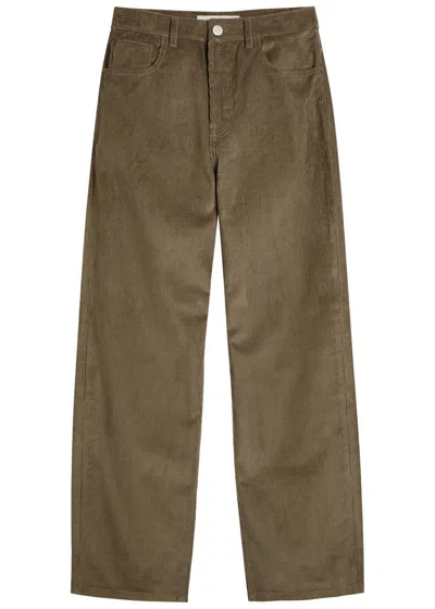 Rohe Straight-leg Corduroy Trousers In Green