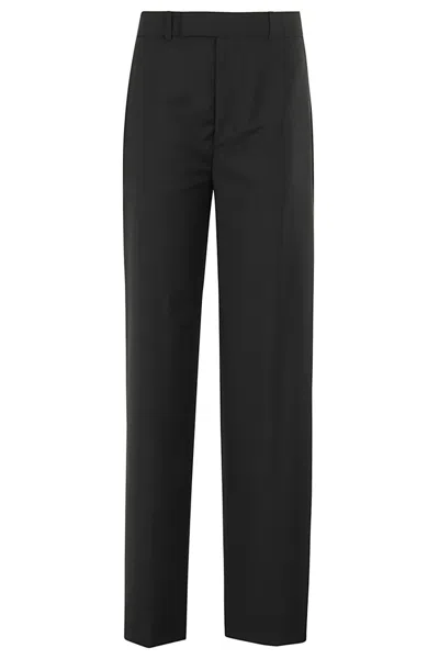Rohe Straight Leg Relaxed Tailored Trousers In Black