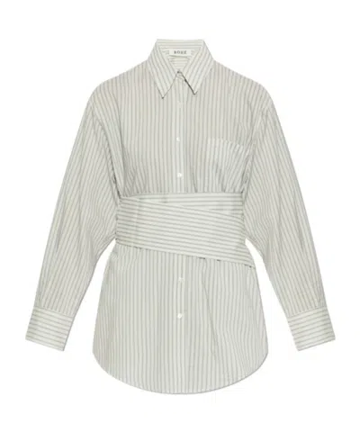 Rohe Striped Belted Shirt In Multi