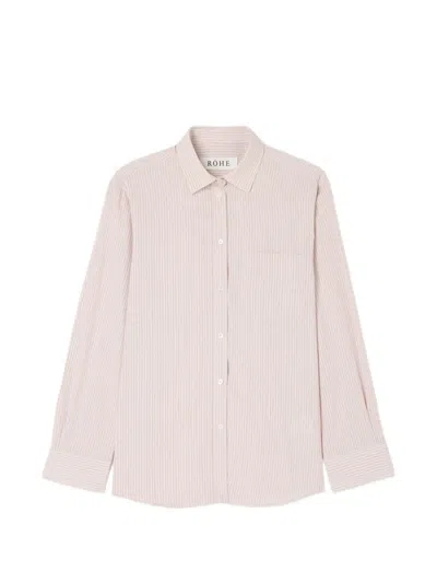 Rohe Striped Button-down Shirt In Neutral