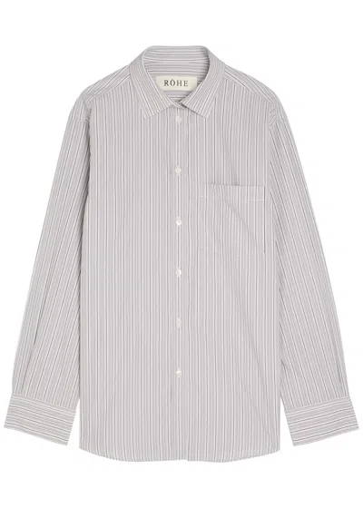 Rohe Striped Cotton Shirt In White