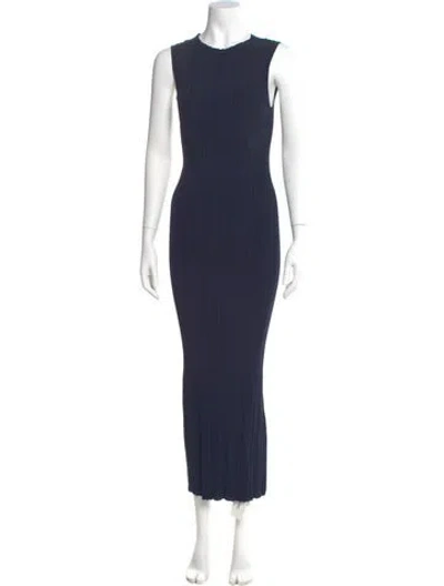 Pre-owned Rohe Striped Long Dress In Blue