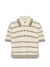 Rohe Striped Organic Cotton-blend Terry Polo Shirt In Multi