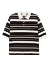 Rohe Multicolor Oversize Polo Shirt With Classic Collar And All-over Striped Motif In Cotton Woman In Schwarz