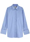 Rohe Striped-print Cotton-poplin Shirt In Blue And White