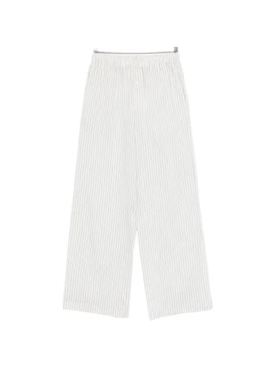 Rohe Stripe-pattern Trousers In White