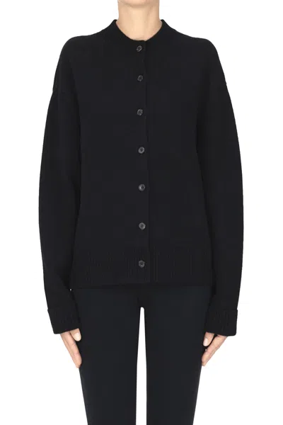 Rohe Structured Knit Cardigan In Black