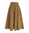 Rohe Suede A-line Skirt Light Khaki In Brown