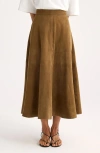 Rohe Suede A-line Skirt Light Khaki In Light Khaki