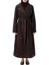 Rohe Belted Suede Coat In Brown