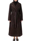 Rohe Belted Suede Coat In Brown