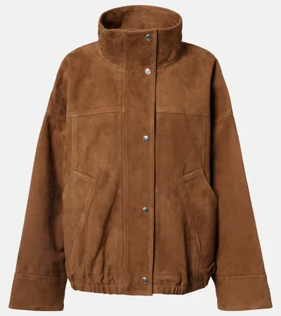 Rohe Suede Bomber Jacket In Brown