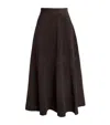 Rohe Róhe Midi Leather Skirt In Black