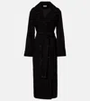 Rohe Suede Wrap Coat In Black
